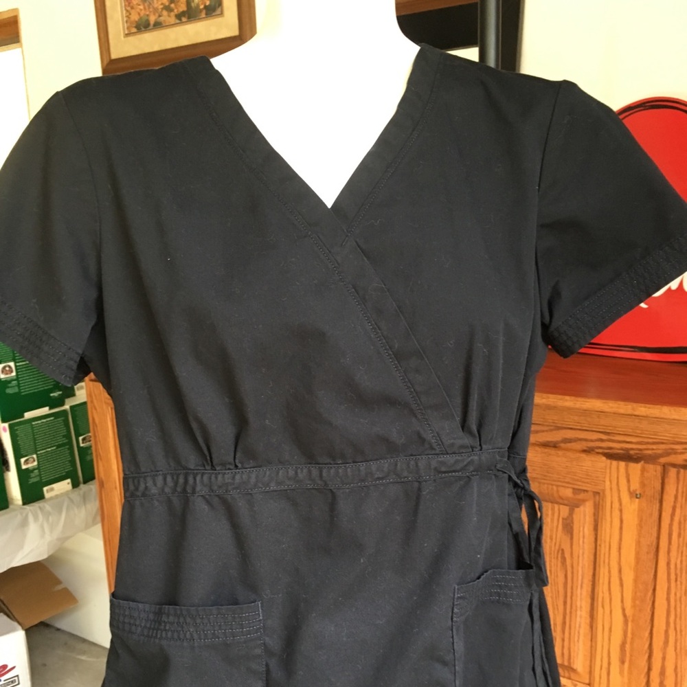 Koi Scrub Top , Black, XL